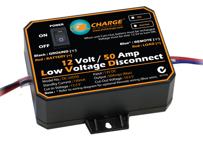 OC-LVD50 - 12 Volt 50 Amp Low Voltage Disconnect (LVD)